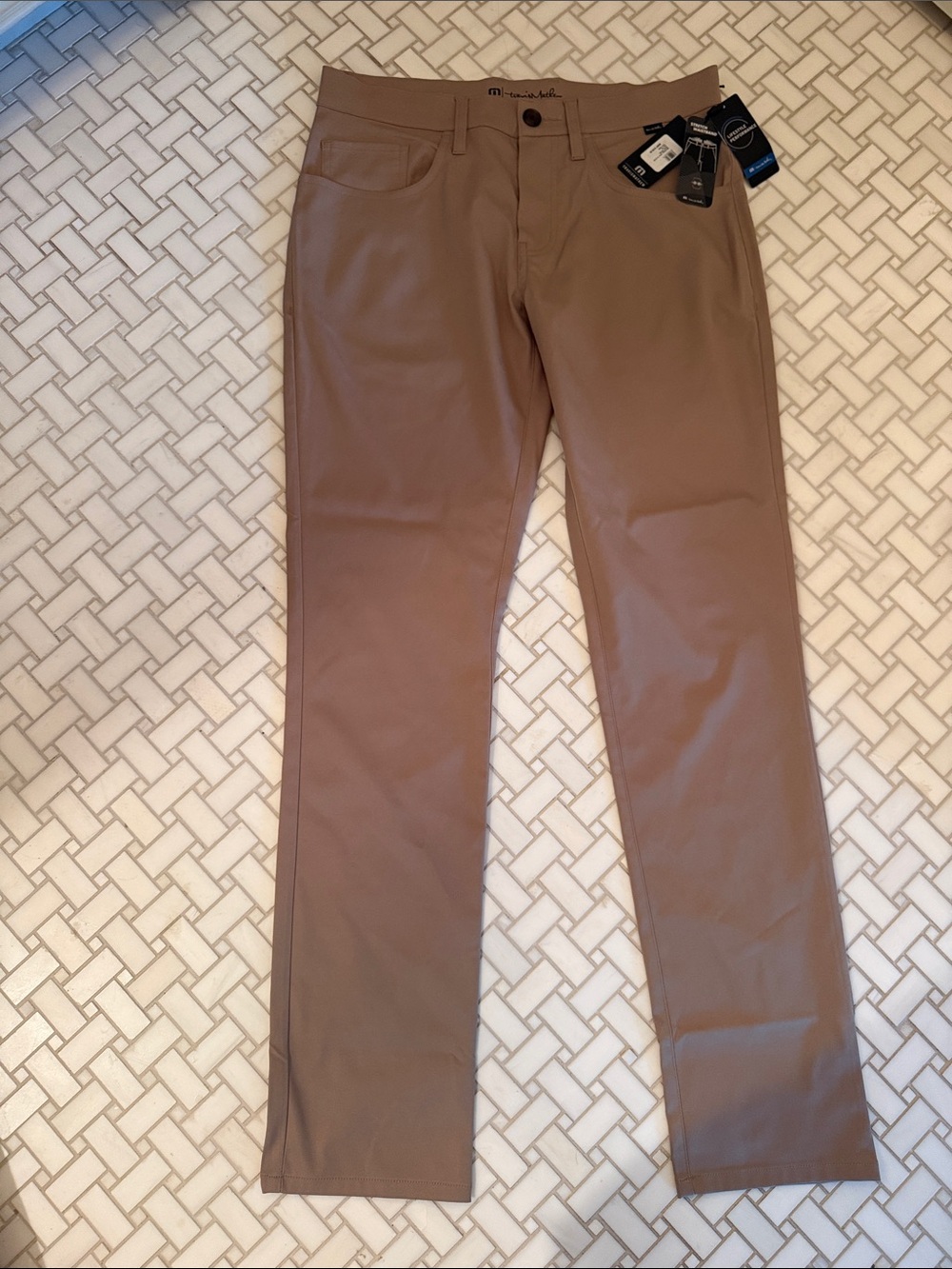 Travis Mathew Men's Khaki Straight Fit Chinos — Tan
